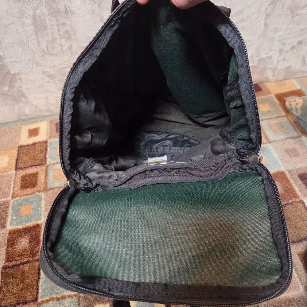 Vintage 90s Eastpak Backpack USA Green Travel Hiking Utility Pack